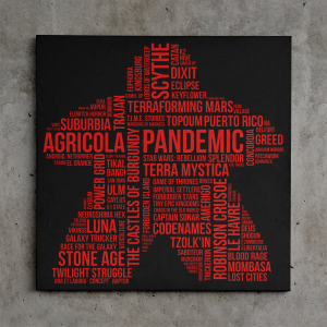 Canvas 30x30 Board Game Titles 