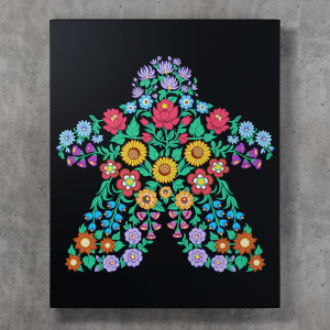 Canvas 30x40 Folk, Flower and Art!  